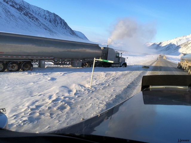 Fuel truck off the road