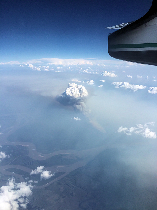 Smoke from a wildfire, photo from Joe Kemp